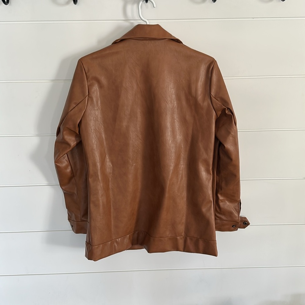 Brown Leather Jacket - Picture 2 of 2